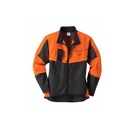Veste Polaire Stihl Noir - Logo Brodé, Coutures Orange, Taille L/56, 100% Polyester, Chaude Et Confortable Pour Travail Ou Loisirs